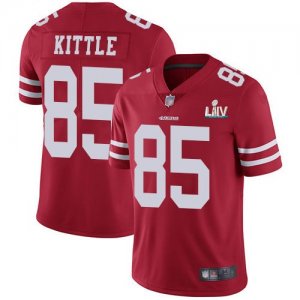 Nike 49ers #85 George Kittle Red 2020 Super Bowl LIV Vapor Untouchable Limited