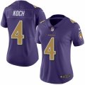 Women's Nike Baltimore Ravens #4 Sam Koch Limited Purple Rush NFL Jersey