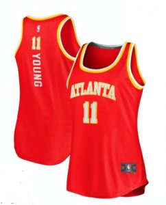 Women Hawks #11 Trae Young White Nike red Jersey