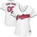 Womens Majestic Cleveland Indians Customized Authentic White Home 2016 World Series Bound Cool Base MLB Jersey