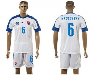 Slovakia #6 Hrosovsky Home Soccer Country Jersey