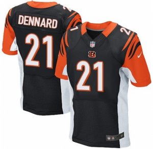Men\'s Nike Cincinnati Bengals #21 Darqueze Dennard Elite Black Team Color NFL Jersey