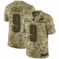 Mens Nike Philadelphia Eagles #9 Nick Foles Limited Camo 2018 Salute to Service NFL Jersey