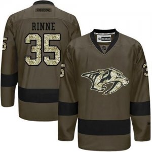 Nashville Predators #35 Pekka Rinne Green Salute to Service Stitched NHL Jersey