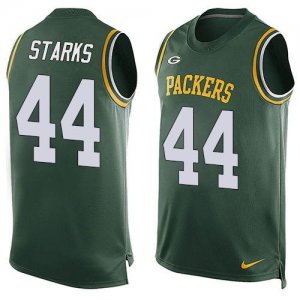 Nike Green Bay Packers #44 James Starks Green Team Color Men Stitched NFL Limited Tank Top Jersey