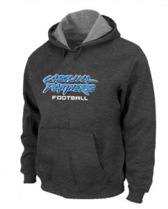 Carolina Panthers Authentic font Pullover Hoodie D.Grey