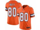 Mens Nike Denver Broncos #80 Jake Butt Limited Orange Rush NFL Jersey