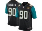 Mens Nike Jacksonville Jaguars #90 Stefan Charles Game Black Alternate NFL Jersey