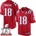 Youth Nike New England Patriots #18 Matthew Slater Elite Red Alternate Super Bowl LI 51 NFL Jersey