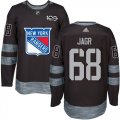 New York Rangers #68 Jaromir Jagr Black 1917-2017 100th Anniversary Stitched NHL Jersey