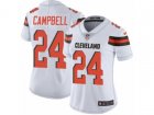 Women Nike Cleveland Browns #24 Ibraheim Campbell Vapor Untouchable Limited White NFL Jersey
