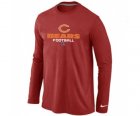 NIKE Chicago Bears Critical Victory Long Sleeve T-Shirt RED