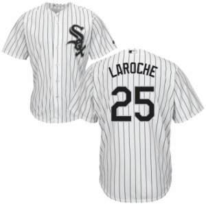 Men\'s Majestic Chicago White Sox #25 Adam LaRoche Authentic White Home Cool Base MLB Jersey