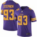 Mens Nike Minnesota Vikings #93 Shamar Stephen Limited Purple Rush NFL Jersey