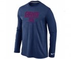 Nike New York Giants Critical Victory Long Sleeve T-Shirt D.Blue
