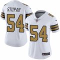 Women's Nike New Orleans Saints #54 Nate Stupar Limited White Rush NFL Jersey