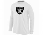 Nike Oakland Raiders Logo Long Sleeve T-Shirt WHITE
