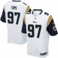 Mens Nike Los Angeles Rams #97 Eugene Sims Game White NFL Jersey