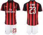 2018-19 AC Milan 23 STRINIC Home Soccer Jersey