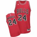 Mens Adidas Chicago Bulls #24 Lauri Markkanen Swingman Red Road NBA Jersey