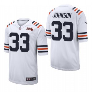 Mens Chicago Bears #33 Jaylon Johnson White Classic Jersey 2020 NF