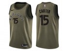 Men Nike Toronto Raptors #15 Vince Carter Green Salute to Service NBA Swingman Jersey