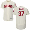 Mens Majestic Cleveland Indians #37 Cody Allen Cream Flexbase Authentic Collection MLB Jersey