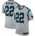 Nike Panthers #22 Christian McCaffrey Silver Inverted Legend Jersey