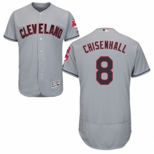 Men\'s Majestic Cleveland Indians #8 Lonnie Chisenhall Grey Flexbase Authentic Collection MLB Jersey
