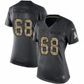 Women's Nike New York Jets #68 Breno Giacomini Limited Black 2016 Salute to Service NFL Jersey
