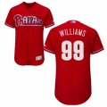 Men's Majestic Philadelphia Phillies #99 Mitch Williams Red Flexbase Authentic Collection MLB Jersey