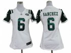 Nike Women New York Jets #6 Mark Sanchez White Jerseys