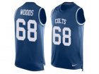 Mens Nike Indianapolis Colts #68 Al Woods Limited Royal Blue Player Name & Number Tank Top NFL Jersey