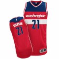 Mens Adidas Washington Wizards #21 JJ Hickson Authentic Red Road NBA Jersey