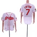 Indians #7 Kenny Lofton White Cooperstown Collection 1995 Throwback Jersey