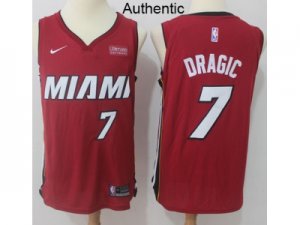 Men Nike Miami Heat #7 Goran Dragic Red NBA Authentic Statement Edition Jersey