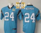 Nike Carolina Panthers #24 Josh Norman Blue Alternate Super Bowl 50 Men Stitched NFL Elite Jersey