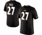 Nike Baltimore Ravens 27 Ed Reed Pride Name & Number T-Shirt Black