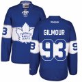 Mens Reebok Toronto Maple Leafs #93 Doug Gilmour Authentic Royal Blue 2017 Centennial Classic NHL Jersey