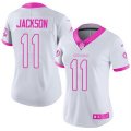 Womens Nike Washington Redskins #11 DeSean Jackson White PinkStitched NFL Limited Rush Fashion Jersey