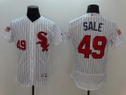 2016 MLB White Sox #49 Chris Sale White Fashion Stars & Stripes Flexbase Jersey