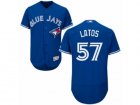 Mens Majestic Toronto Blue Jays #57 Mat Latos Royal Blue Flexbase Authentic Collection MLB Jersey