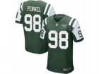 Mens Nike New York Jets #98 Mike Pennel Elite Green Team Color NFL Jersey