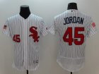 2016 MLB White Sox 45 Michael Jordan White Fashion Stars & Stripes Flexbase Jersey
