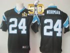 Nike Carolina Panthers #24 Josh Norman Black Team Color Super Bowl 50 Men Stitched NFL Elite Jersey