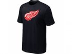 NHL Detroit Red Wings Big & Tall Logo Black T-Shirt