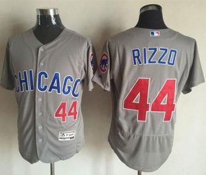 Chicago Cubs #44 Anthony Rizzo Grey Flexbase Authentic Collection Road Stitched Baseball Jersey