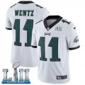 Youth Nike Eagles #11 Carson Wentz White 2018 Super Bowl LII Vapor Untouchable Player Limited Jersey