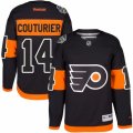 Mens Reebok Philadelphia Flyers #14 Sean Couturier Authentic Black 2017 Stadium Series NHL Jersey