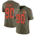 Nike Browns #90 Emmanuel Ogbah Olive Salute To Service Limited Jersey